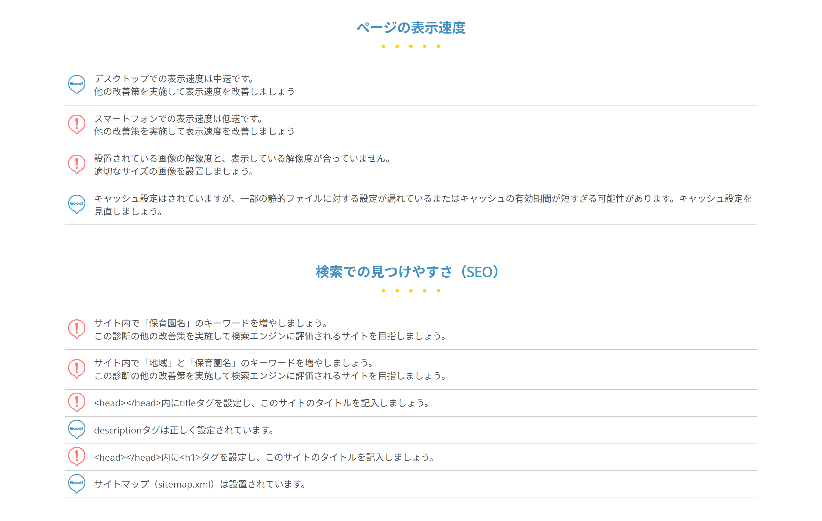 診断レポートのサンプル3